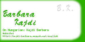 barbara kajdi business card